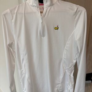Magnolia Lane Masters Golf White Half Zip White Pullover Size M. Never worn.